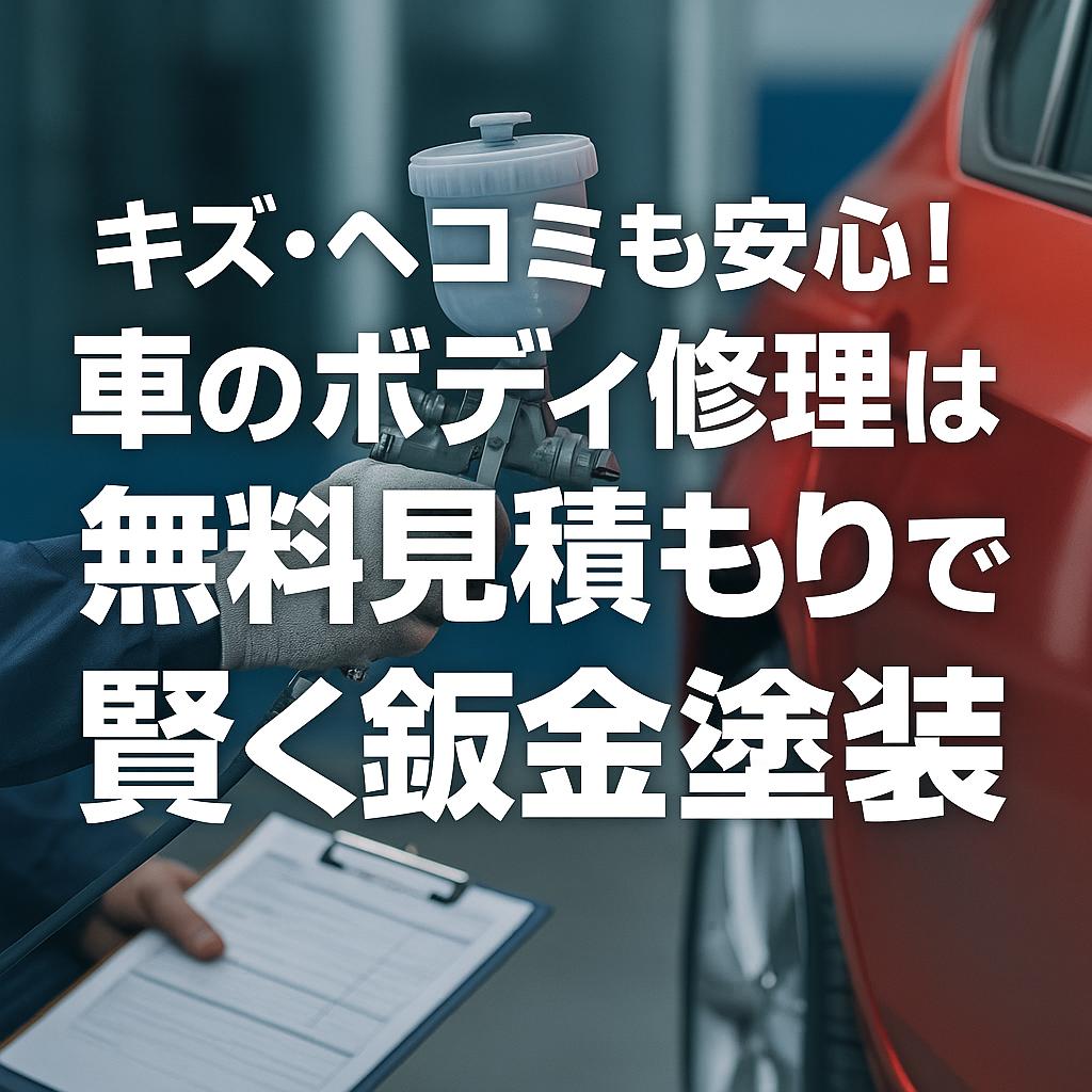 キズ・ヘコミも安心！車のボディ修理は無料見積もりで賢く鈑金塗装